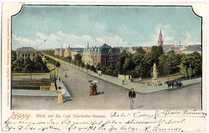 Blick auf die Carl-Tauchnitz-Straße, Ansichtskarte um 1901