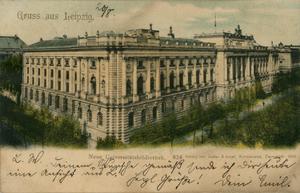 Neue Universitätsbibliothek, Ansichtskarte um 1900