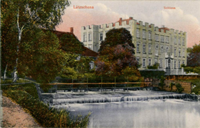 Herrenhaus Lützschena, Ansichtskarte um 1908