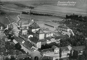 Die Sternburg-Brauerei aus der Luft, um 1937