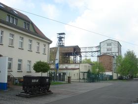 Die technischen Anlagen des Förderschachts Dölitz stehen heute in der Liste der Kulturdenkmal der Stadt Leipzig, Foto: Romana Schwarz, 2015 Die technischen Anlagen des Förderschachts Dölitz stehen heute in der Liste der Kulturdenkmal der Stadt Leipzig