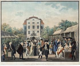 Amusements Publics de Leipsic, Rudolfs Garten, um 1825.