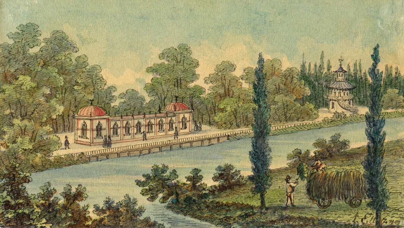 Pavillon und Laubengang Barocke Gartenanlagen in Leipzig http