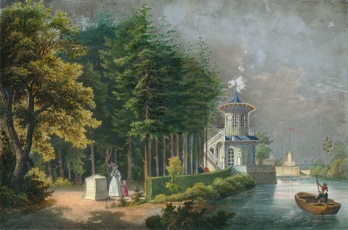 Pavillon und Laubengang Barocke Gartenanlagen in Leipzig http