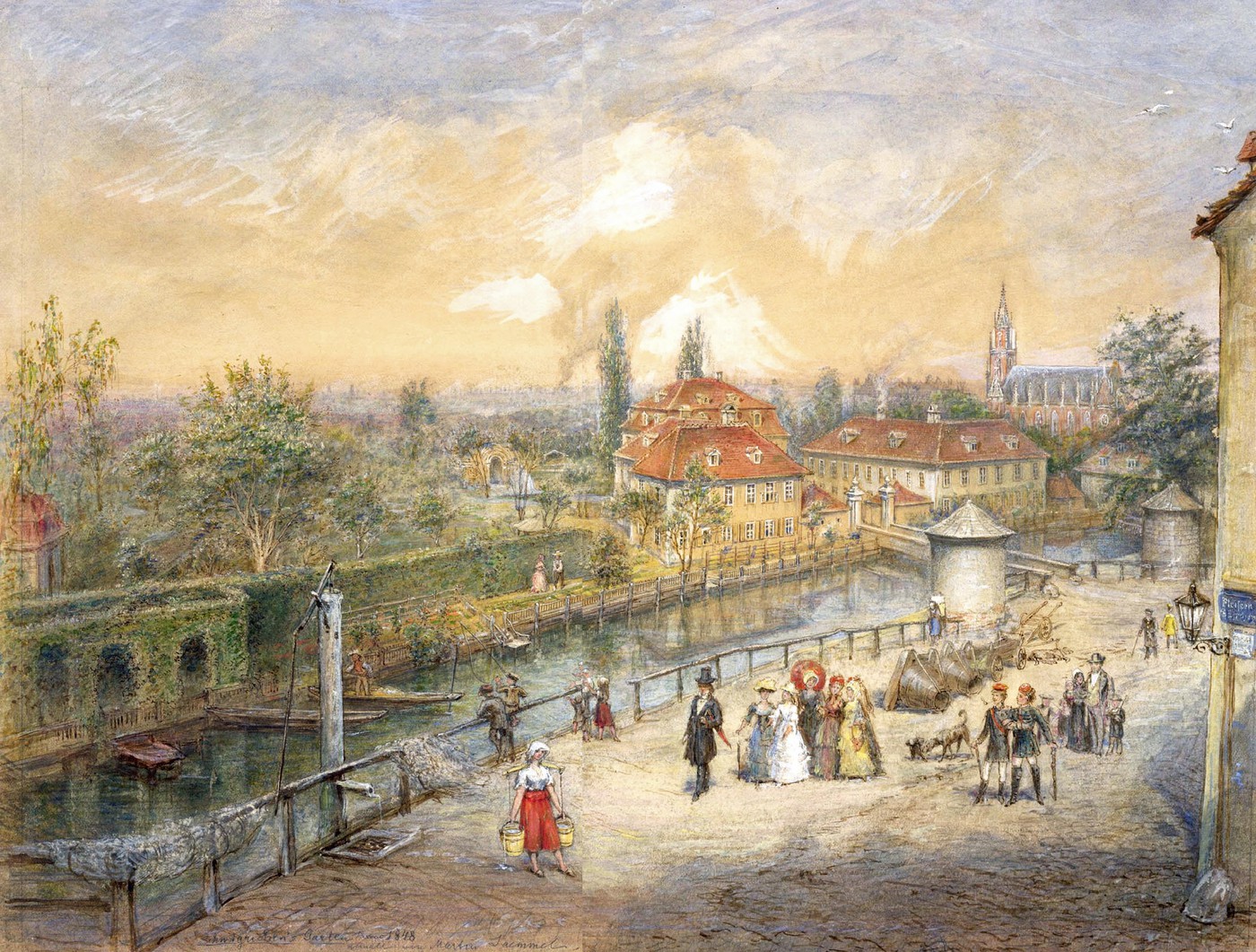 Pavillon und Laubengang Barocke Gartenanlagen in Leipzig http