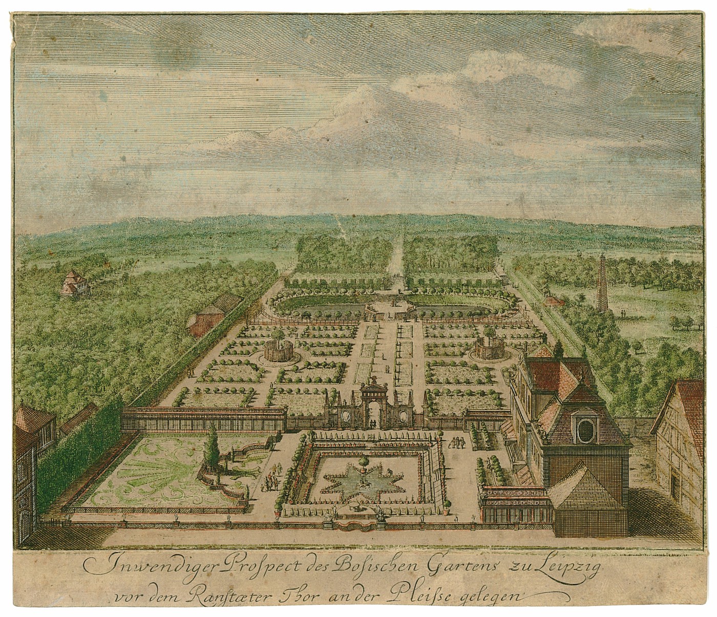 Pavillon und Laubengang Barocke Gartenanlagen in Leipzig http