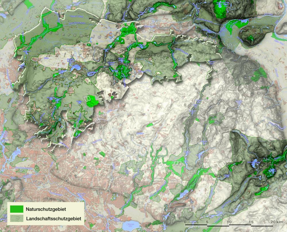 Abb. 28: Naturschutz- und Landschaftsschutzgebiete (Quelle: Landesumweltamt Brandenburg 2011, 2012)