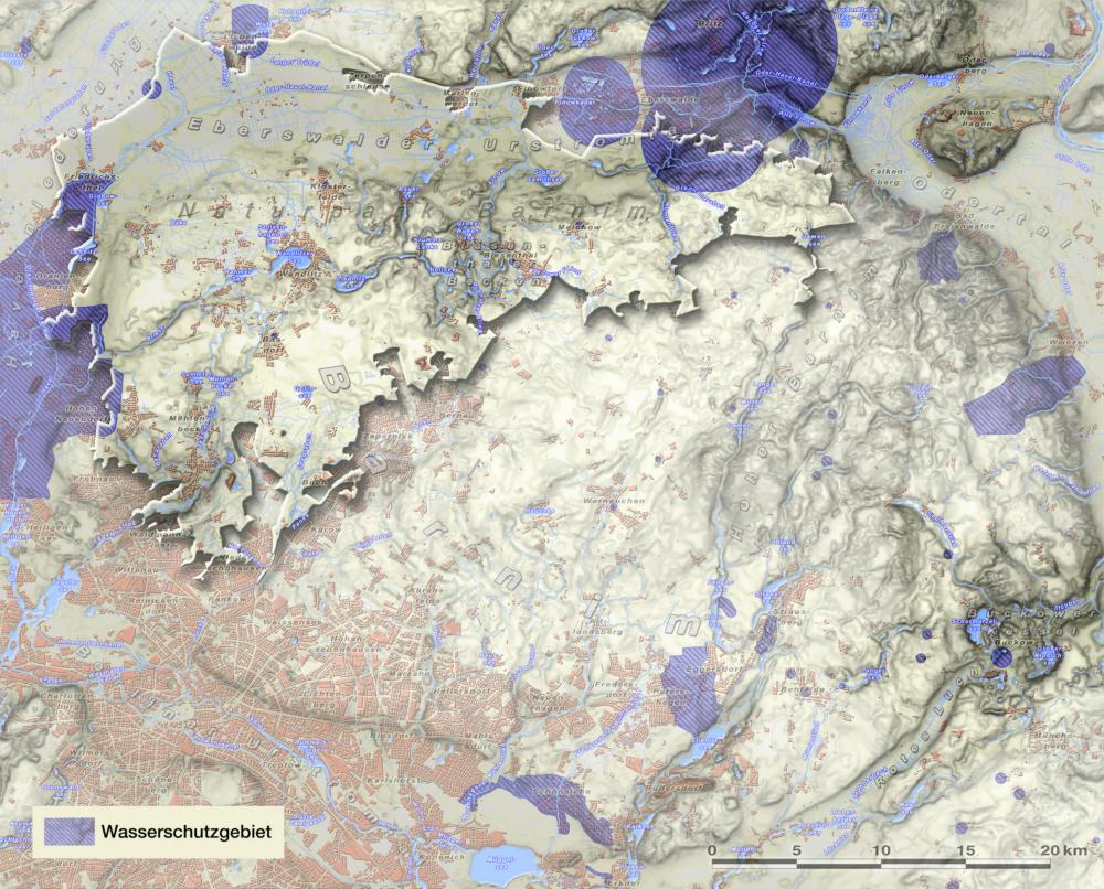 Abb. 30: Wasserschutzgebiete (Quelle: Landesumweltamt Brandenburg 2011)