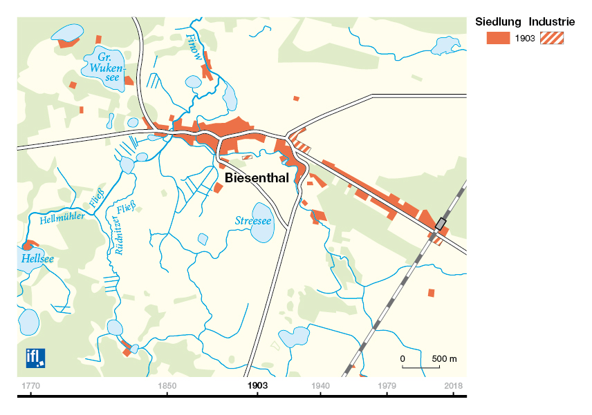 Stadtentwicklung von Biesenthal - http://landschaften-in-deutschland.de/