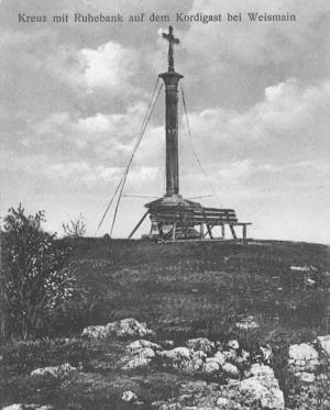 Abb. 6a: Gipfelkreuz am Kordigast früher