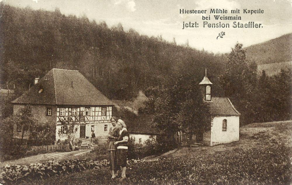 Abb. 19: Niestener Mühle mit Kapelle, Postkarte der 1920er Jahre