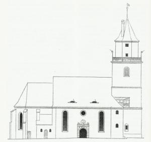Abb. 7: Aufrissskizze der Stadtpfarrkirche von Gräfenberg
