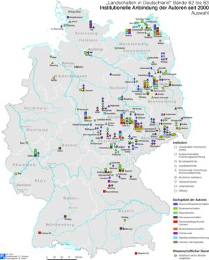 Landschaften in Deutschland Bände 62 bis 83. Institutionelle Anbindung der Autoren seit 2000 (Auswahl)