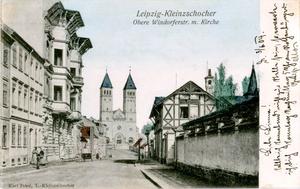 Windorfer Straße mit Taborkirche, Ansichtskarte um 1904