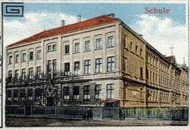 Paunsdorf: Schule, Ansichtskarte um 1910