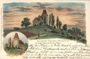 Kirche St. Thekla, Ansichtskarte um 1904
