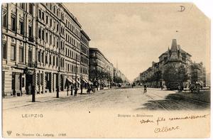 Südplatz und Südstraße, Ansichtskarte um 1905