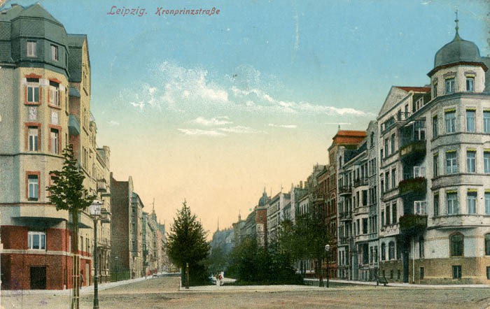 Kronprinzenstraße, Ansichtskarte um 1919