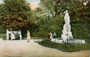 Schäferbrunnen im Albert Park, Ansichtskarte um 1909