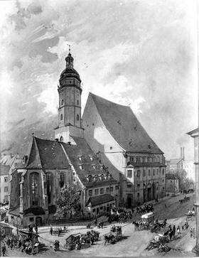 Thomaskirche, Fotografie, um 1880