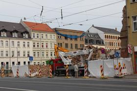 Abriss eines Gebäudes am Huygensplatz