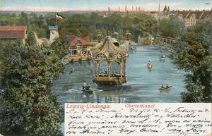 Charlottenhof Leipzig-Lindenau. Ansichtskarte von ca. 1903
