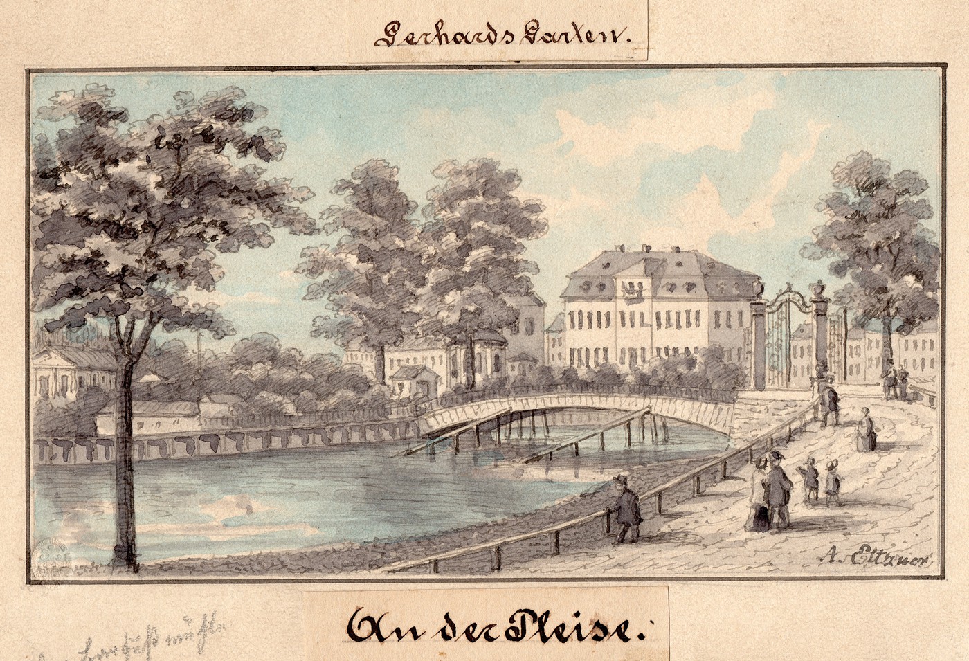 Pavillon und Laubengang Barocke Gartenanlagen in Leipzig http