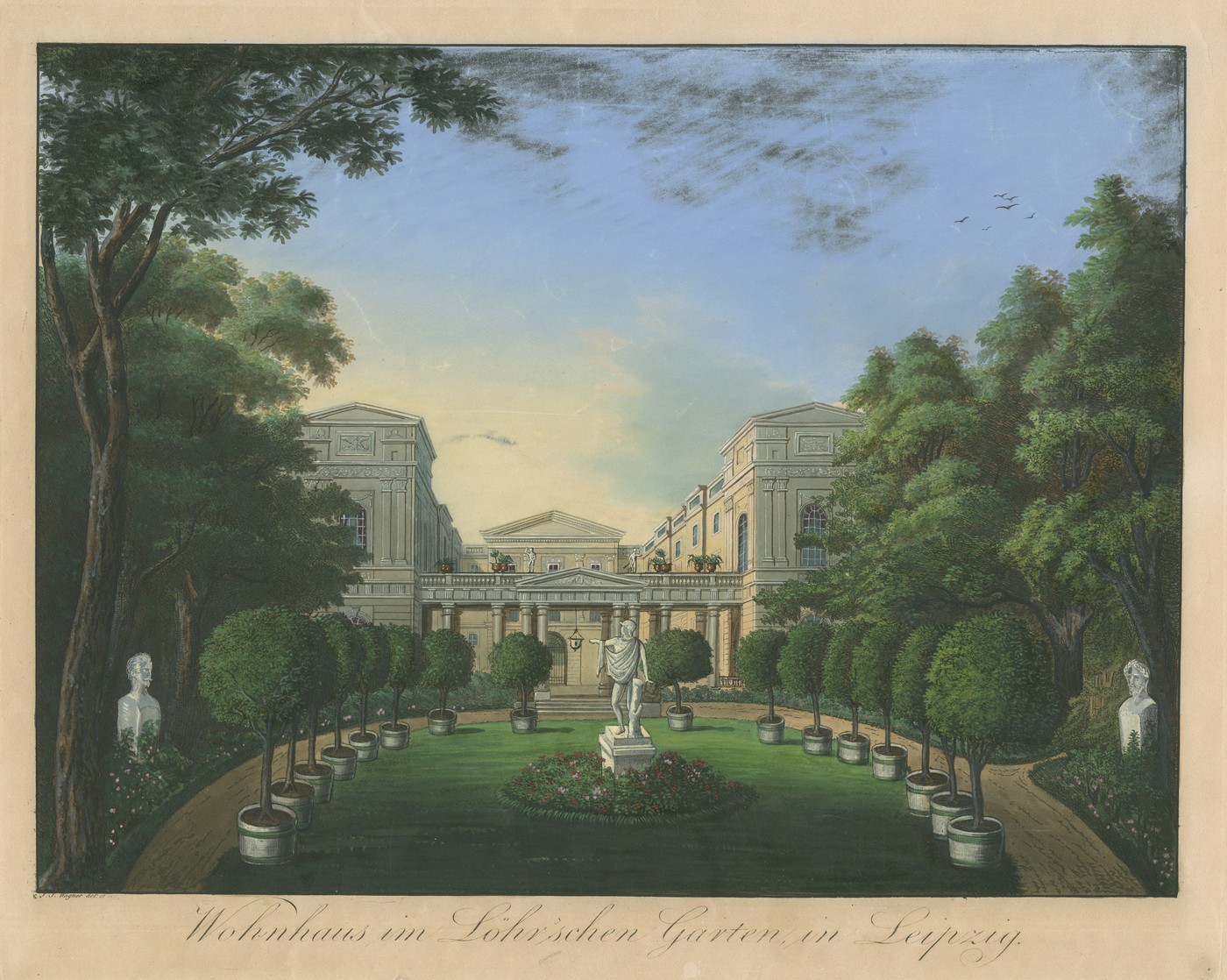 Pavillon und Laubengang Barocke Gartenanlagen in Leipzig http