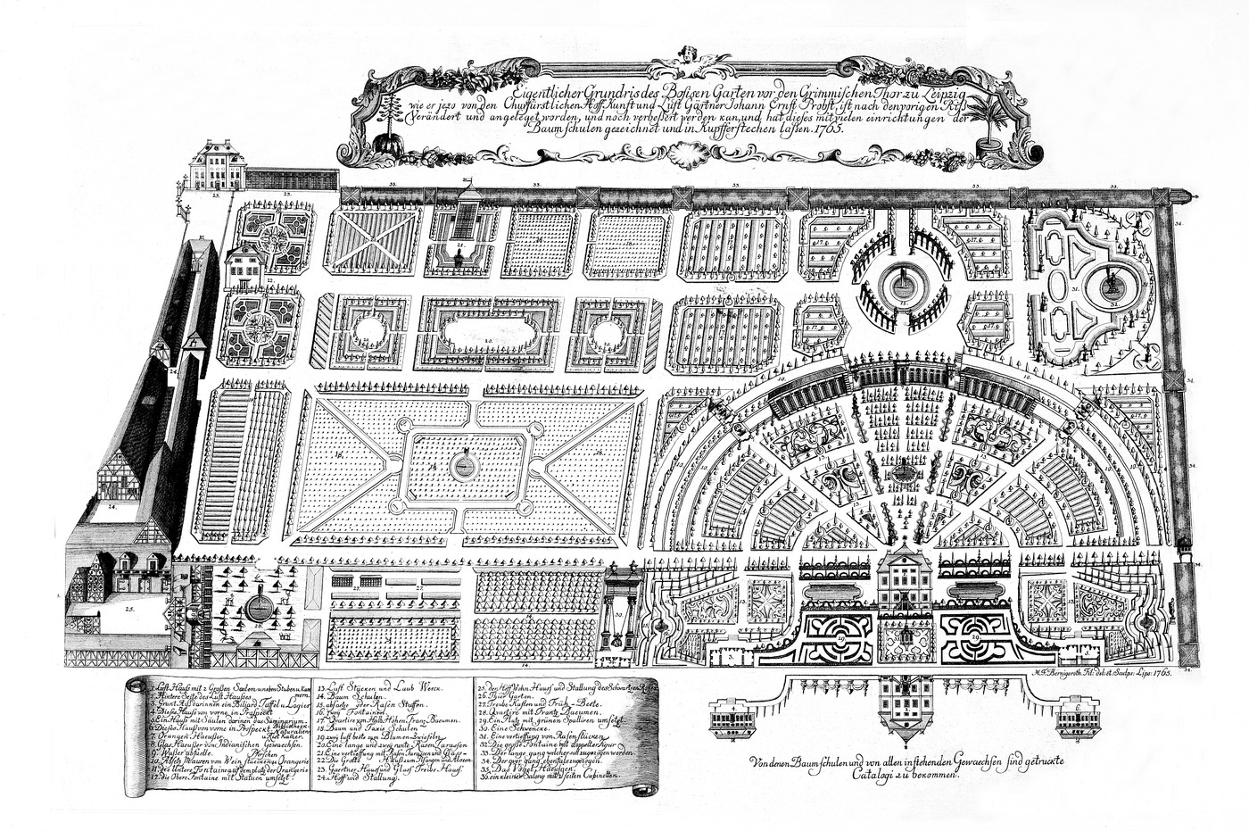 Pavillon und Laubengang Barocke Gartenanlagen in Leipzig http