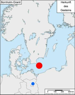 Abb. 28: Herkunftsgebiet des Bornholm-Granits.