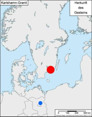 Abb. 30: Herkunftsgebiet des Karlshamn-Granits.