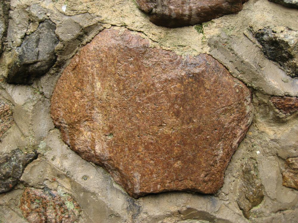 Abb. 9: Ein nicht näher bestimmbarer Magmatit (wahrscheinlich ein Granit) mit Gletscherschliff, Beispiel 2.