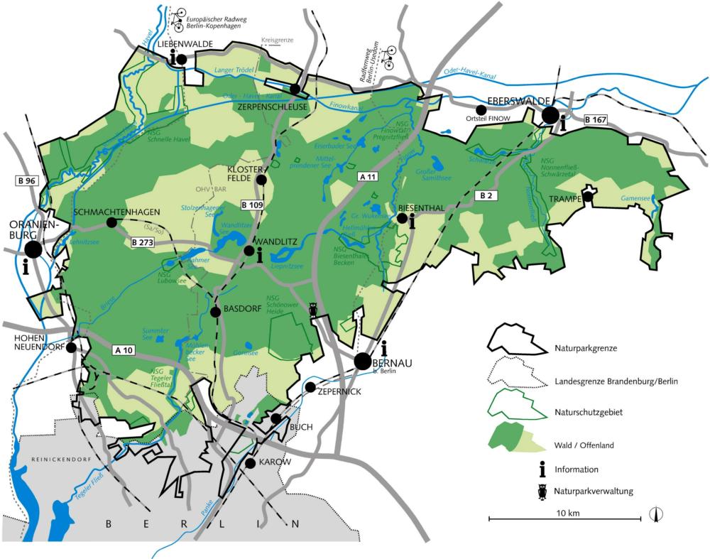 Abb. 2: Wald-Offenland Verteilung im Naturpark Barnim