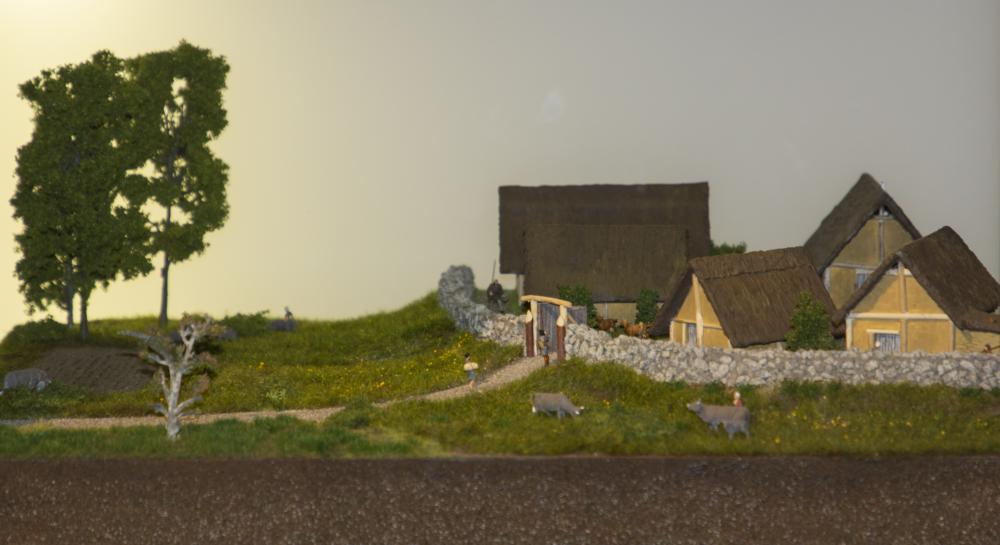 Abb. 3: Diorama mit Darstellung der Besiedlungssituation in der Bronzezeit