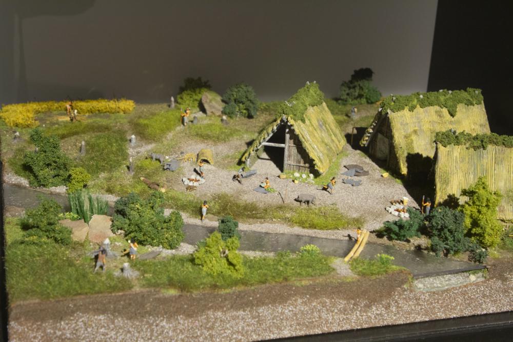 Abb. 2: Diorama mit Darstellung der Besiedlungssituation im Neoloithikum