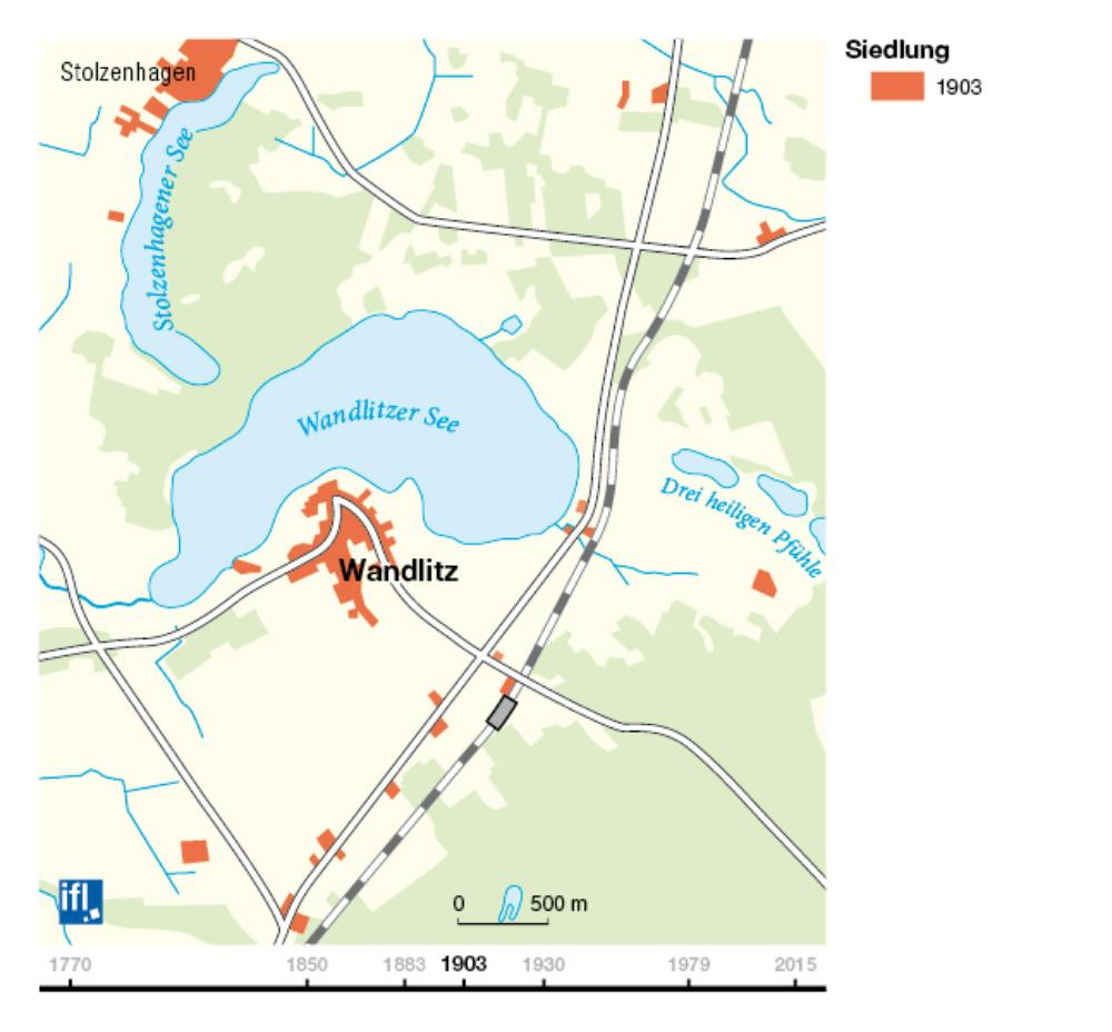 Ortsentwicklung von Wandlitz http//landschaftenindeutschland.de/