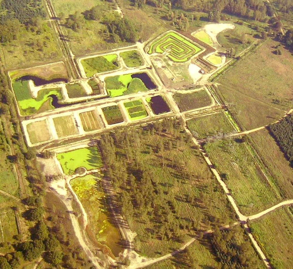Abb. 5: Luftbild der Reinigungsteiche westlich von Hobrechtsfelde, 2005