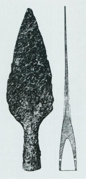 Abb. 16: Speerspitze aus der Hallstatt-C-Zeit, gefunden auf der Neubürg