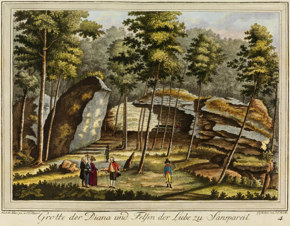 Abb. 14: „Grotte der Diana und Felsen der Liebe zu Sanspareil“