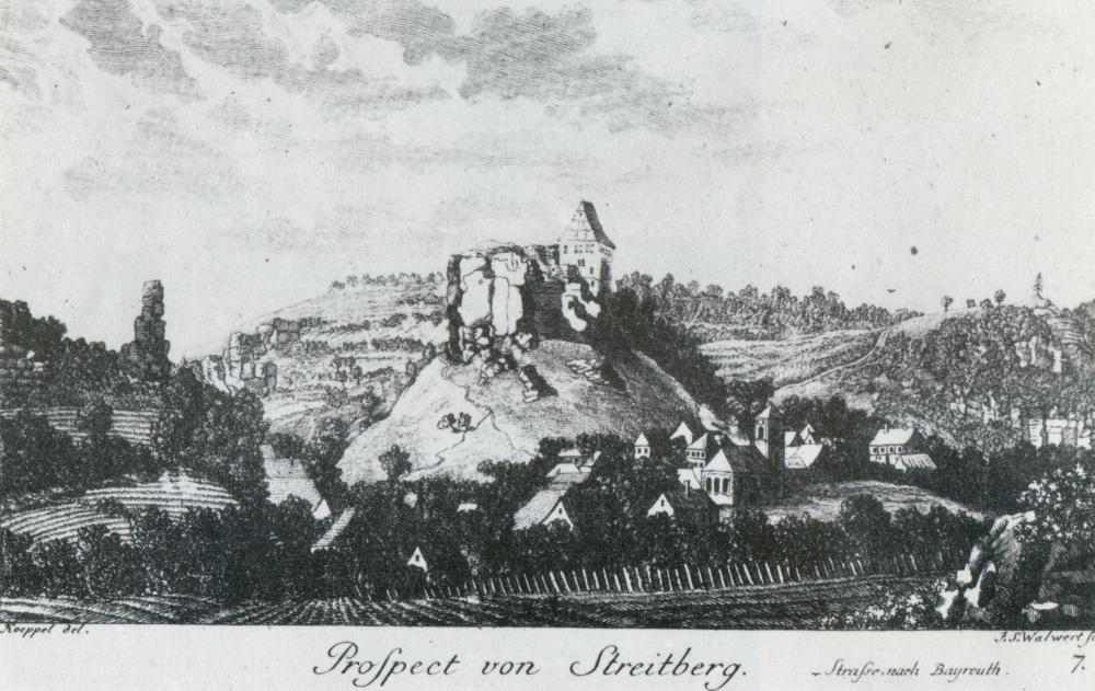 Abb. 4: Streitberg mit seiner (in Ruinen liegenden) Burg