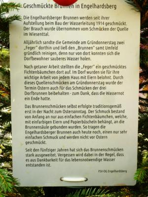 Abb. 25: Erläuterungstafel zur Osterbrunnentradition in Engelhardsberg