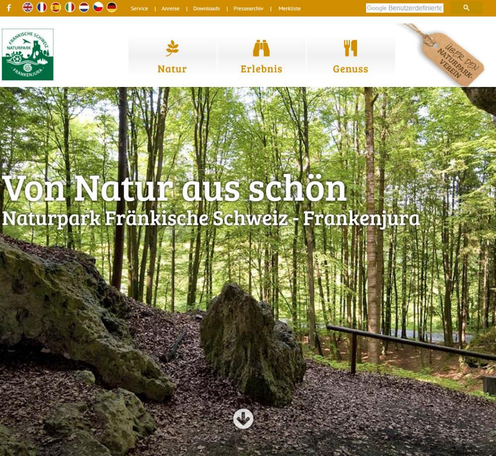 Abb. 16: Beispiel White-Label-Lösung Naturpark Fränkische Schweiz