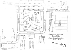 Abb. 103: Ludwigsburg bis 1945, Plan aus der Erinnerung von Herbert Drews, Ludwigsburg 