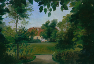 Abb. 14: Gutshaus Ludwigsburg von der Parkseite aus gesehen. Dies ist das älteste erhaltene Bild von Ludwigsburg. 