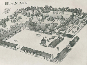 Abb. 42: Der Gutshof in Blumenhagen vor 1945 – auch hier waren die Knoblauchschen Architekten am Werk.