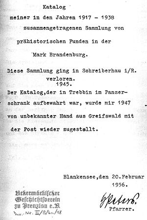 Abb. 2: Titelblatt des Katalogs von Gerhard Peters.